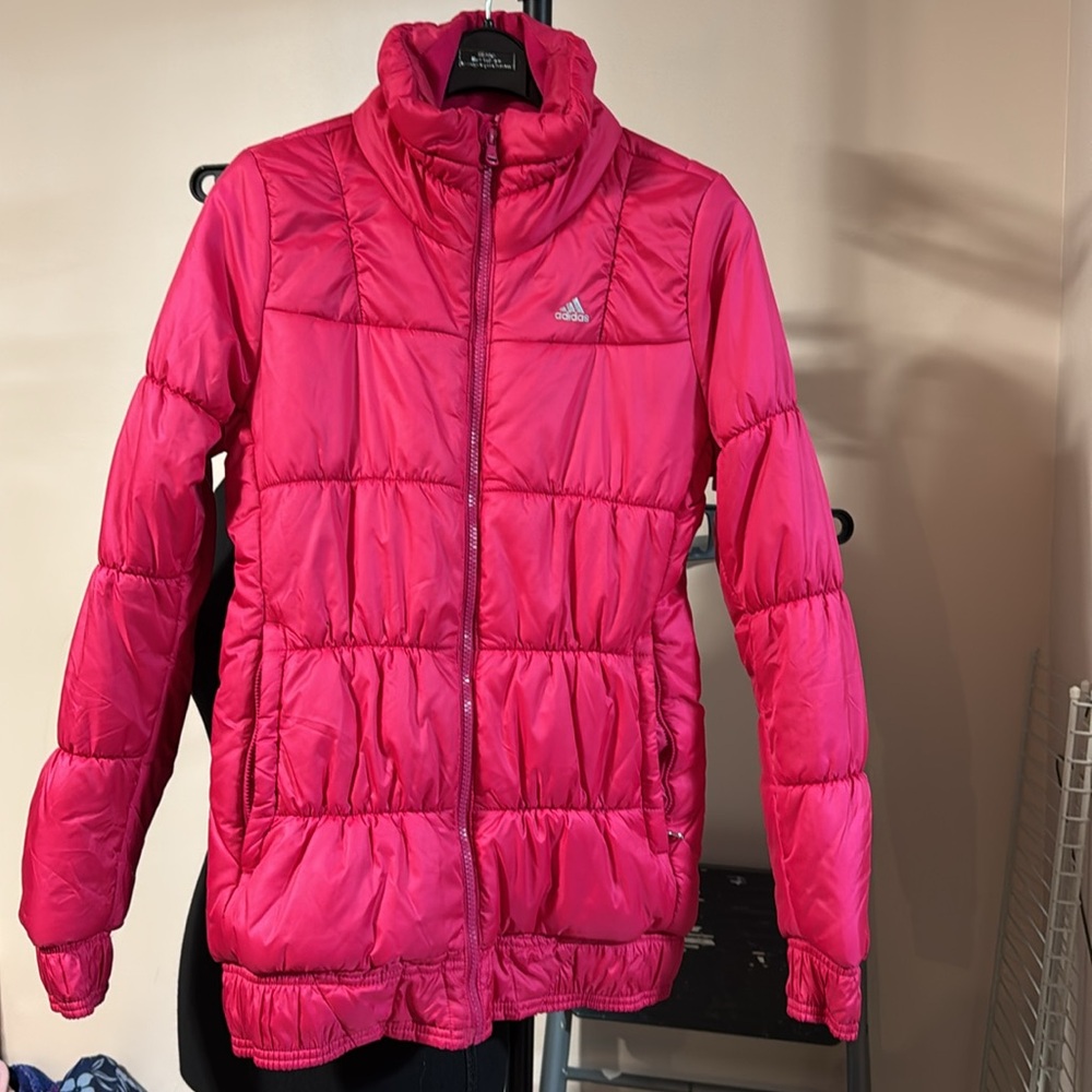 Adidas XS Hot Pink Puffer Jacket